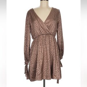 Boutique Peach Love Cheetah Leopard Animal Print Cocktail Dress New Without Tags